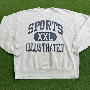 Vintage Sports Illustrated Crewneck Sweatshirt 90s USA Sports XL Mens Gray